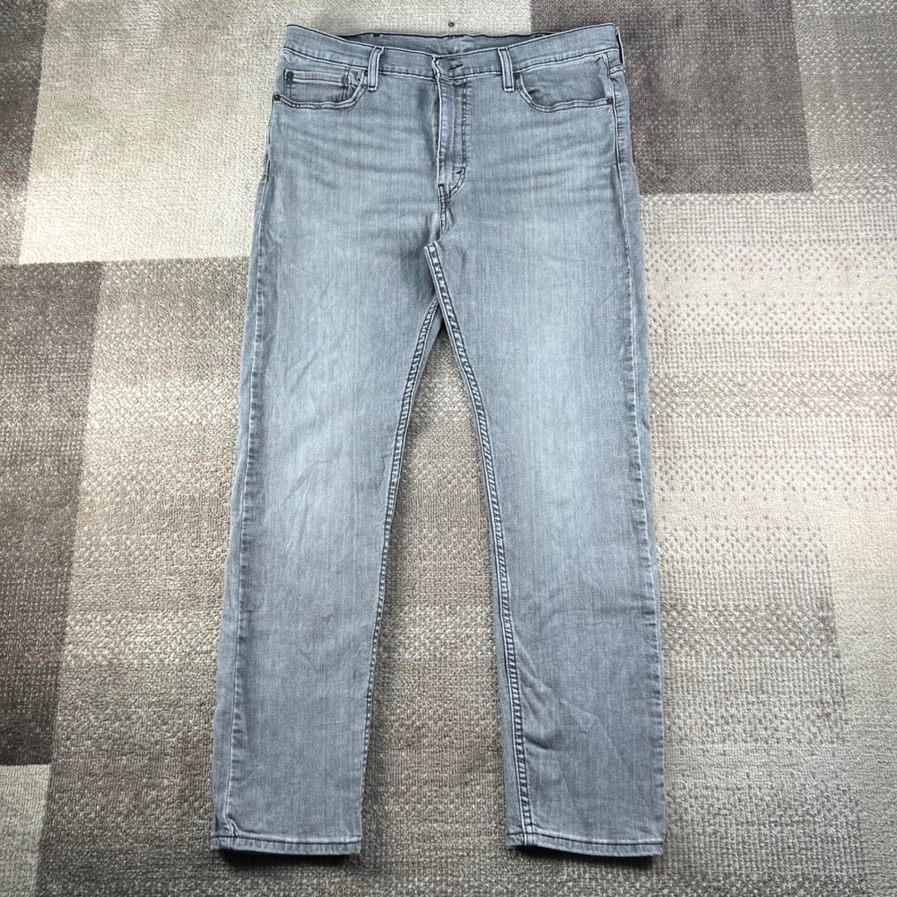 Levis 510 Skinny Jeans Mens 38x32 Gray Stretch Denim Pants 05510-0978
